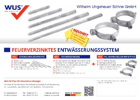 WUS Feuerverzinktes Entwässerungssystem