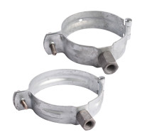 Downpipe clamp with combi connection mother  M8 / M10 FIRE GALVANIZED