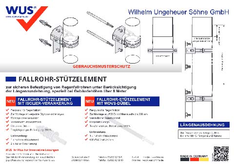 WUS Fallrohr Stützelement